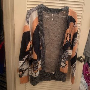Free People August Cardi Peach Petals Combo Size XS